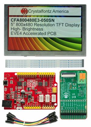 800x480 5" EVE Display Dev Kit (CFA800480E3-050SN-KIT)