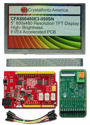 800x480 5" EVE Display Dev Kit (CFA800480E3-050SN-KIT)