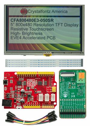 5" Resistive Touchscreen EVE Development Kit (CFA800480E3-050SR-KIT)