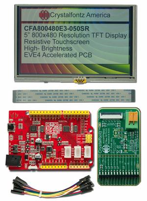 5" Resistive Touchscreen EVE Development Kit (CFA800480-E3050SR-KIT)