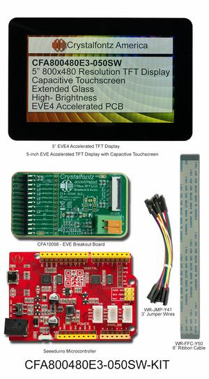 5" Touchscreen EVE Development Kit (CFA800480E3-050SW-KIT)