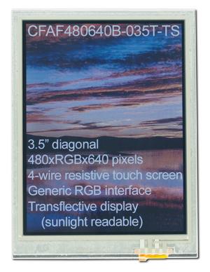 3.5" Sunlight Readable Touch Screen TFT (CFAF480640B-035T-TS)
