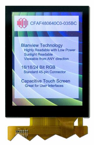 480x640 Blanview Capactive Touchscreen Display (CFAF480640C0-035BC)