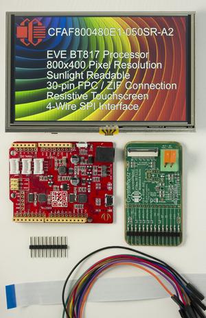 5" Resistive Touchscreen EVE Development Kit (CFAF800480E1-050SR-A2-2)