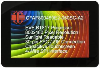 800x480 5 Inch EVE Touchscreen TFT Display (CFAF800480E2-050SC-A2)