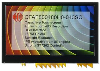 800x480 4.3" Capacitive Touchscreen TFT Display (CFAF800480H0-043SC)