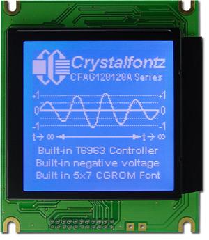 128x128 Parallel Graphic LCD (CFAG128128A-TMI-TZ)