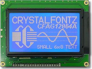 White on Blue 2.9 inch Graphic LCD (CFAG12864A-TMI-VN)