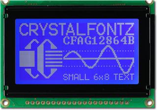 128x64 White on Blue Graphic LCD (CFAG12864B-TMI-V)