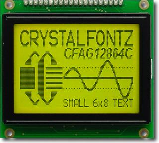 128x64 Sunlight Readable Graphic LCD (CFAG12864C-YYH-TN)