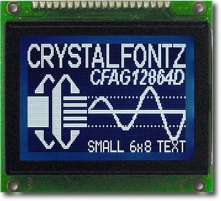 [EOL] Dark Blue 128x64 Graphic LCD (CFAG12864D-STI-TZ)