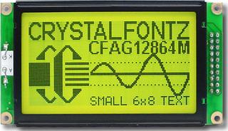 Black on Yellow-Green 128x64 Graphic LCD (CFAG12864M-YYH-TN)