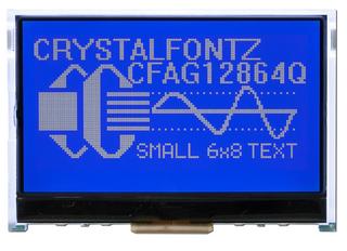 2.9-inch White on Blue 128x64 Graphic LCD (CFAG12864Q1-TMI)