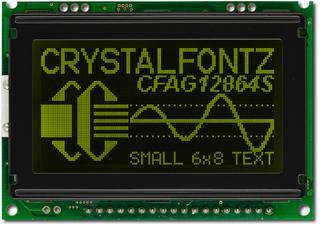 128x64 SPI or Parallel Graphic LCD (CFAG12864S-YTI-VT)