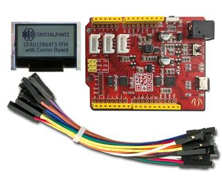 Small Backlit Monochrome LCD Dev Kit (CFAG12864T3-TFH-E1-2)