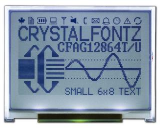 128x64 SPI Graphical LCD (CFAG12864U2-TFH)