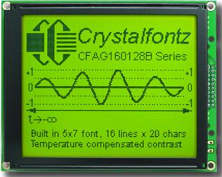 Sunlight Readable 160x128 Graphic LCD (CFAG160128B-YYH-TZ)