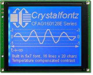 160x128 Blue Standard Graphic LCD (CFAG160128E-TMI-TZ)