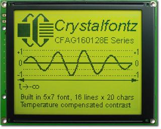 160x128 Sunlight Readable Graphic LCD (CFAG160128E-YYH-TZ)