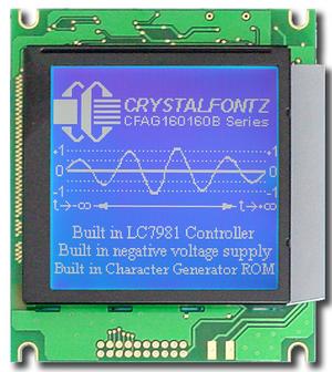 160x160  Parallel Graphic LCD (CFAG160160B-TMI-VZ)