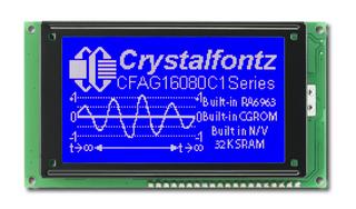 Blue 160x80 Parallel Graphic LCD (CFAG16080C1-TMI-TZ)