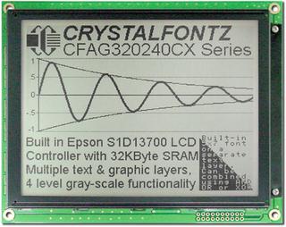 Gray Monochrome Sunlight Readable 320x240 Graphic LCD (CFAG320240CX-TFH-T)