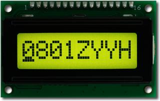 Sunlight Readable 8x1 Character LCD (CFAH0801Z-YYH-JP)