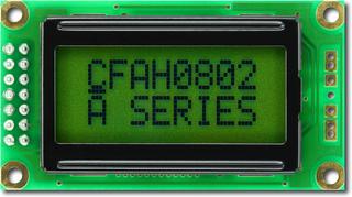 Standard 8x2 Character LCD (CFAH0802A-NYG-JT)