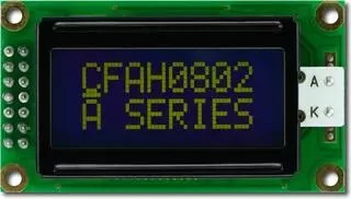 Yellow-green 8x2 Character LCD (CFAH0802A-YMI-JT)