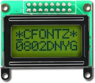 Reflective Non-Backlit 8x2 Character LCD (CFAH0802D-NYG-JP)