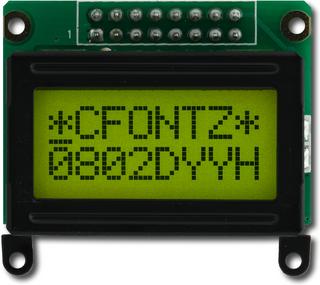 8x2 Sunlight Readable Character LCD (CFAH0802D-YYH-JP)