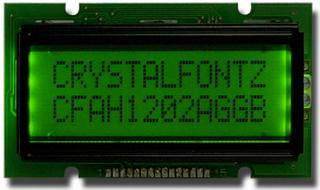 Green Black 12x2 Character LCD (EOL) (CFAH1202A-GGH-JP)