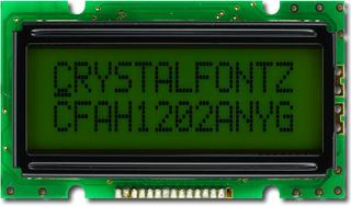 12x2 Sunlight Readable Character LCD (CFAH1202A-NYG-JT)