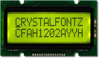 Sunlight Readable 12x2 Character LCD (CFAH1202A-YYH-JT)
