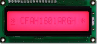 16x1  Parallel Character LCD (CFAH1601A-RGH-JT)