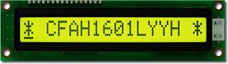 16x1 Sunlight Readable Character LCD (CFAH1601L-YYH-ET)