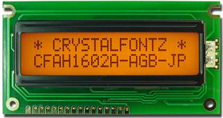 Orange 16x2 Parallel Character LCD (EOL) (CFAH1602A-AGH-JP)
