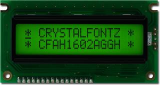 16x2 Yellow-Green LCD (EOL) (CFAH1602A-GGH-JT)