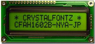 16x2  Parallel Character LCD (CFAH1602B-NYG-JP)