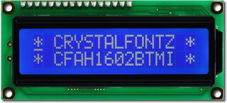 16x2 White on Blue Character LCD (CFAH1602B-TMI-JT)