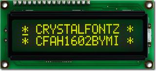 Yellow-green 16x2 Character Display (CFAH1602B-YMI-JT)