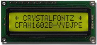 Yellow-Black 16x2 LCD (EOL) (CFAH1602B-YYH-JPE)