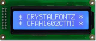 Standard White on Blue 16x2 Character LCD (CFAH1602C-TMI-JT)
