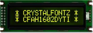 Yellow-Black 16x2 Character LCD (CFAH1602D-YTI-ET)