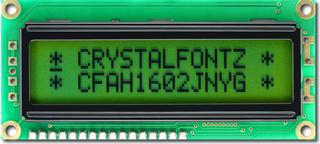 16x2 Sunlight Readable Character LCD (CFAH1602J-NYG-JT)