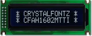 Black and White 16x2 Character LCD (CFAH1602M-TTI-ET)