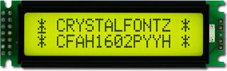 Sunlight Readable 16x2 Character LCD (CFAH1602P-YYH-ET)