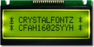 16x2 Black on Yellow LCD (CFAH1602S-YYH-ET)