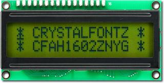 Yellow-Green 16x2 Character LCD (EOL) (CFAH1602Z-NYG-ET)