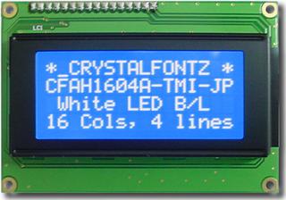EOL Blue16x4 Parallel Character LCD (CFAH1604A-TMI-JP)